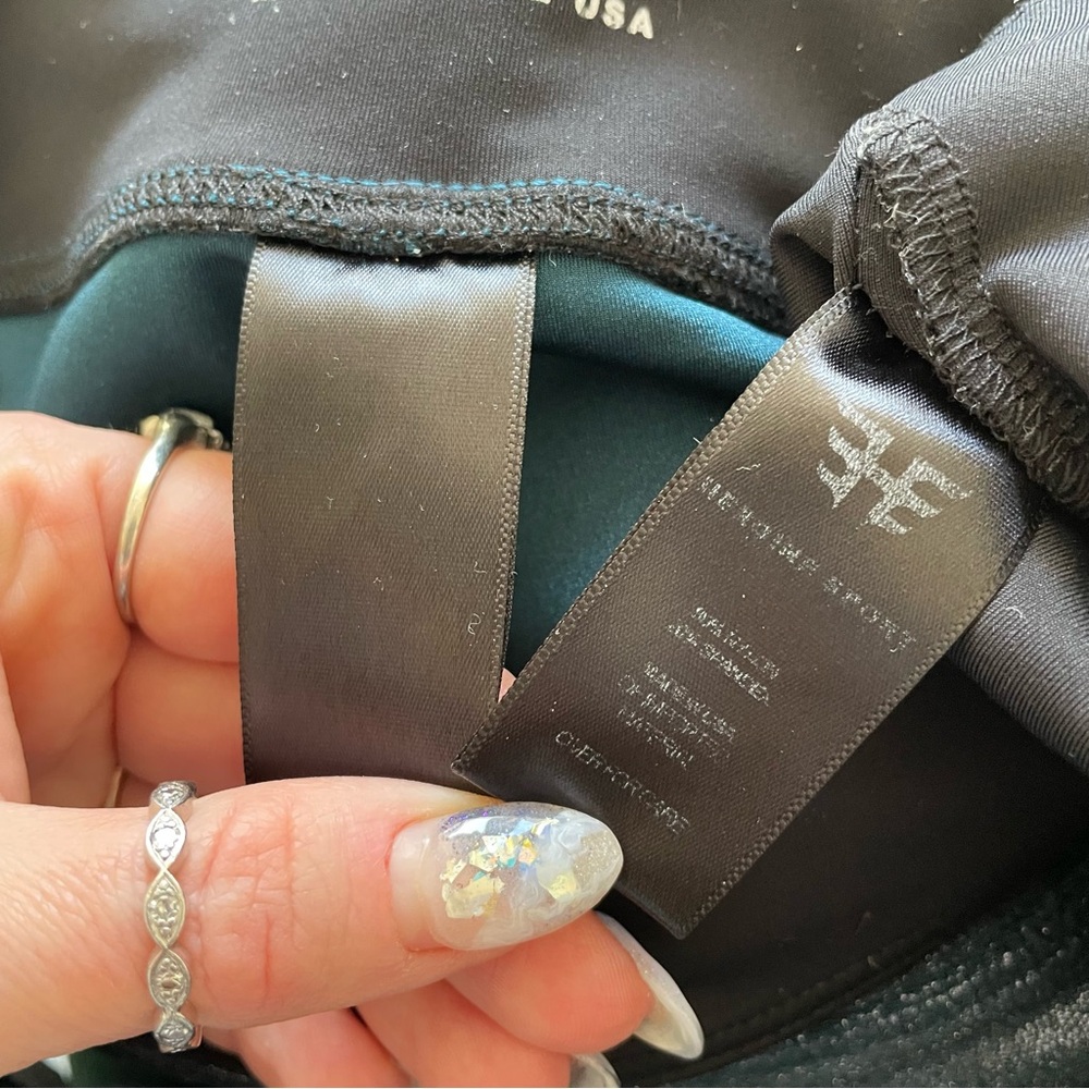 Heroine Sport Marvel Shiny Blue 2 Piece High Rise Leggings Sports Bra Set EUC M - Picture 7 of 9